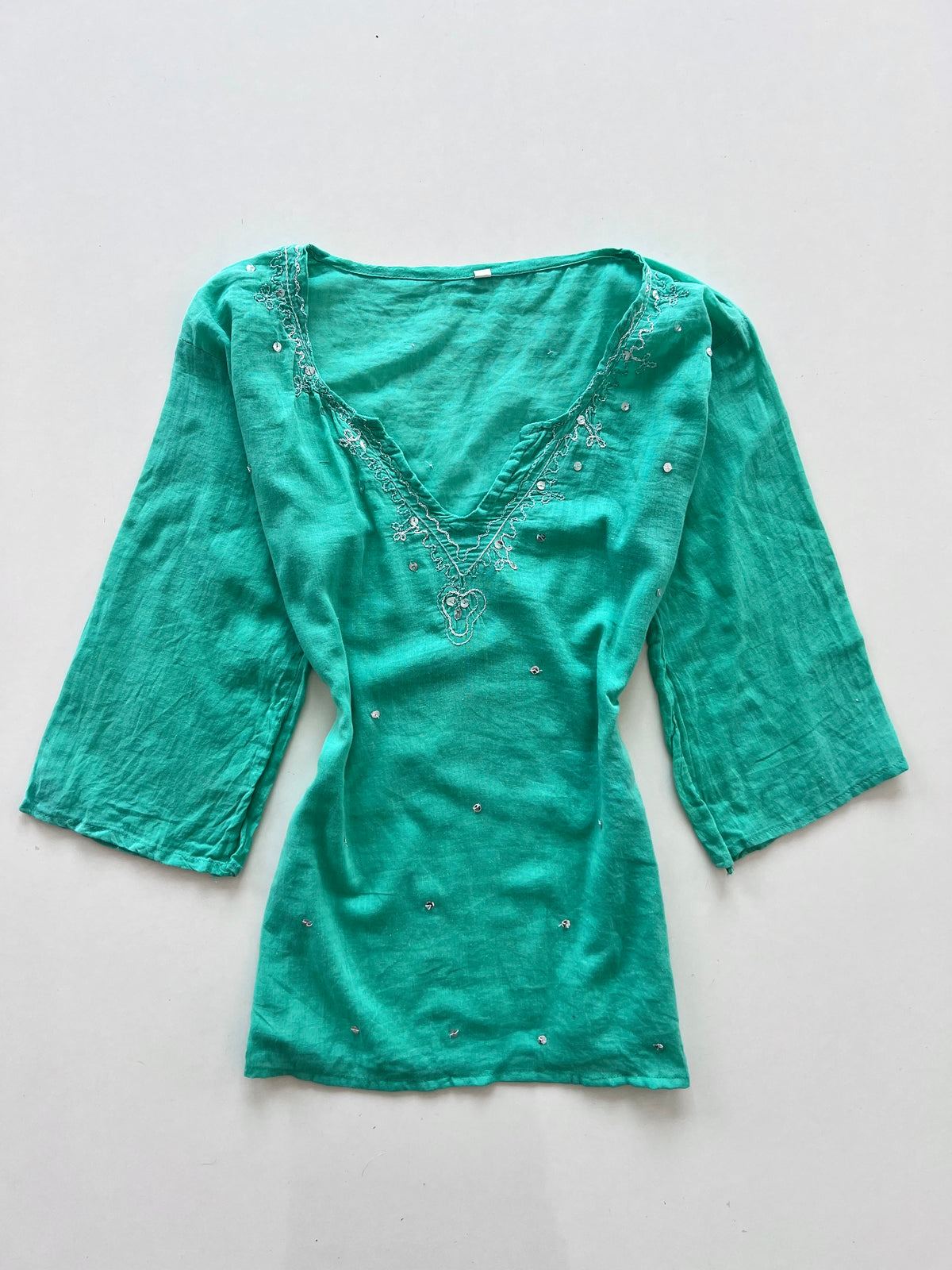 Cotton Embroidered Top-Bust 38
