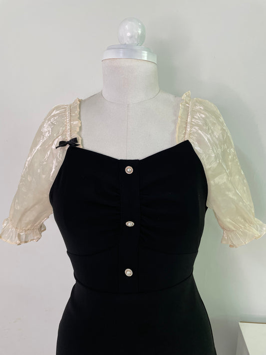 Korean bow Dress-Bust 32