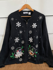 Embroidered Christmas Sweater-Bust 44