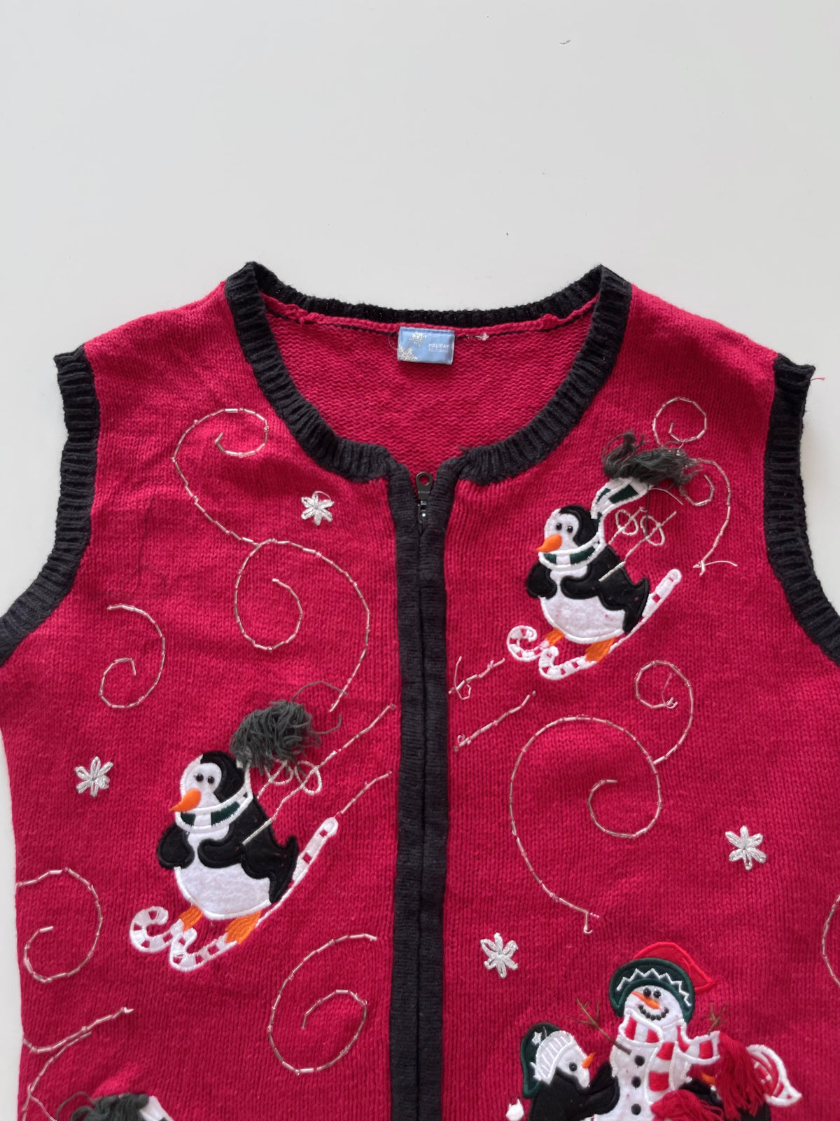 Holiday Editions Embroidered Christmas Vest Sweater-Bust 50
