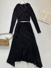 Vintage Warm Tweed Skirt-Waist 30