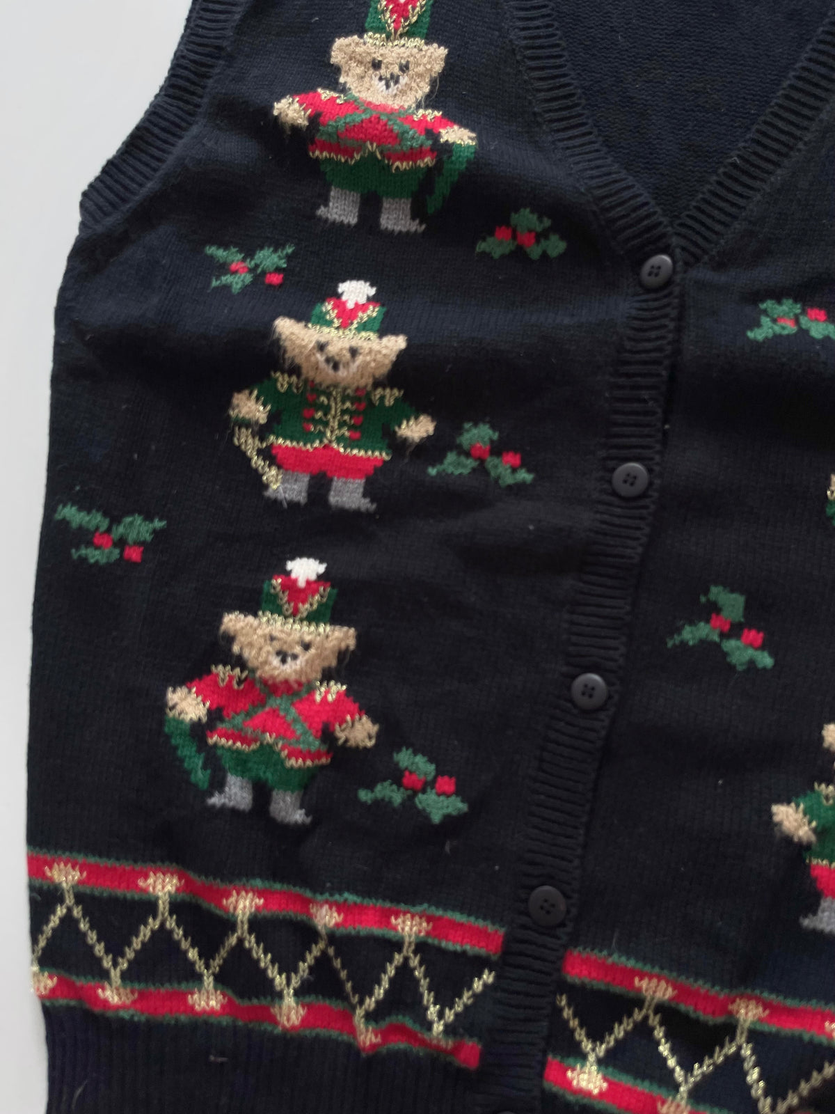 Tabi International Embroidered Christmas Vest Sweater-Bust 48
