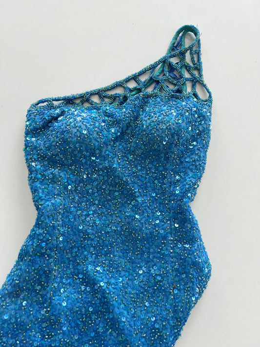 Scala 100% Silk Hand Embroidered Dress-Bust 32