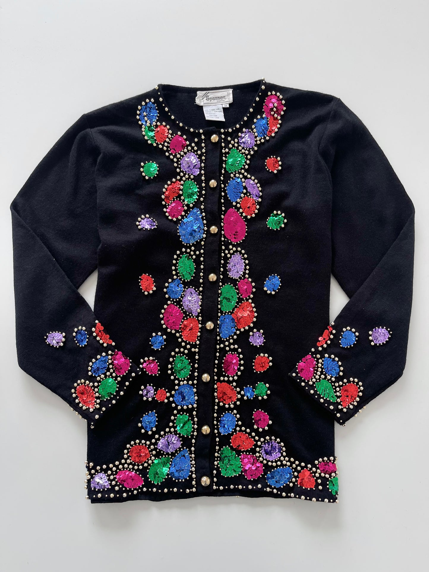 Spanner 30% Wool Embroidered Cardigan-Bust 40