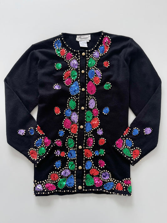 Spanner 30% Wool Embroidered Cardigan-Bust 40