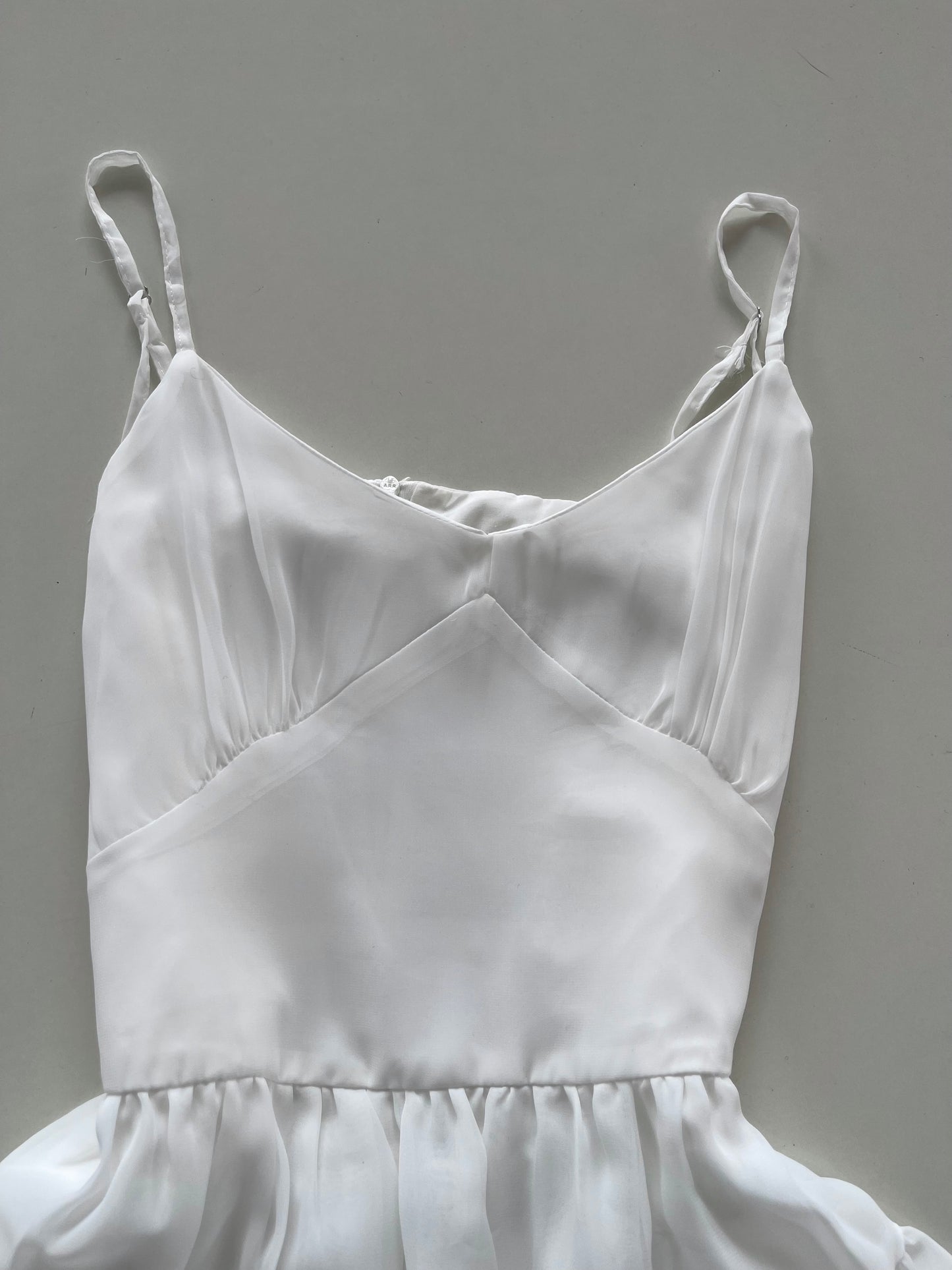 Angel Ruffle & Lace Slip Dress-Bust 36