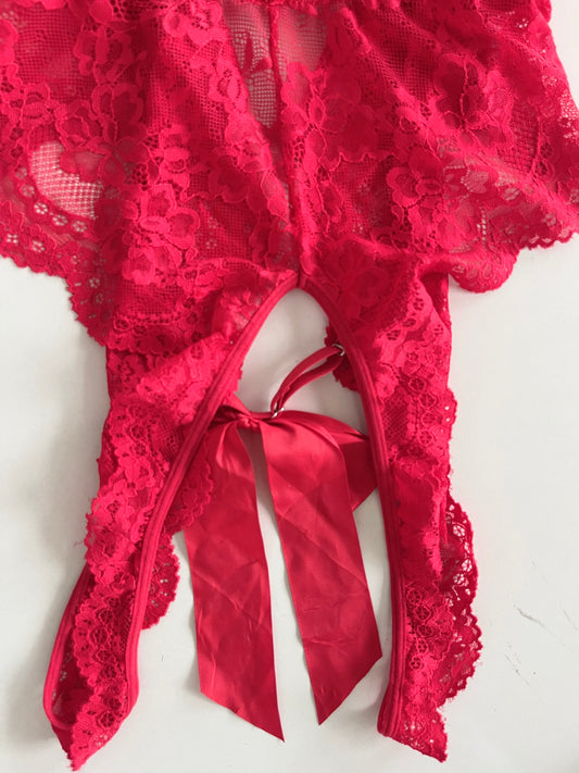 Sheer Lace Bodysuit-Bust 44 to 46