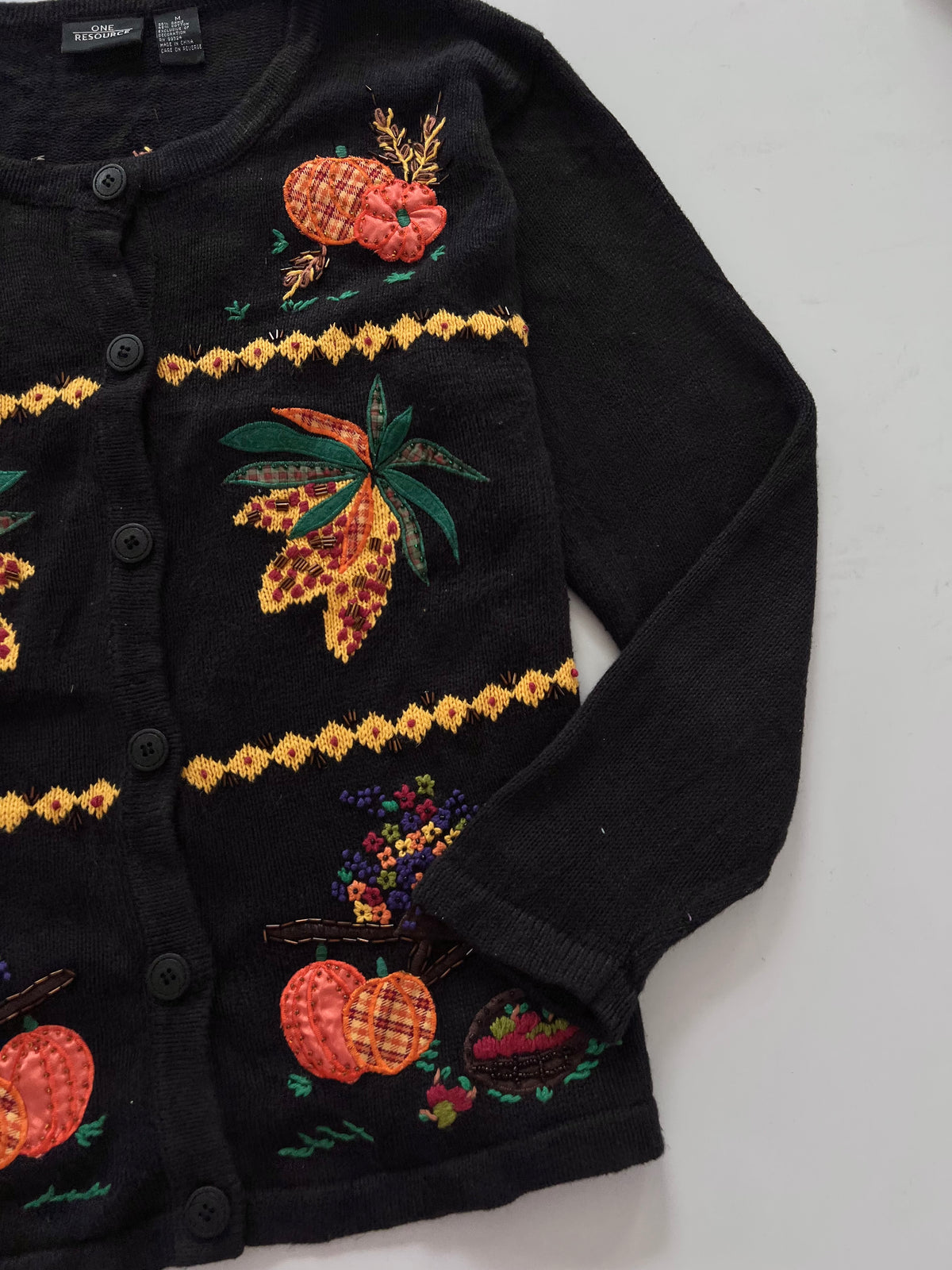 One Resource Embroidered Christmas Cardigan Sweater-Bust 42