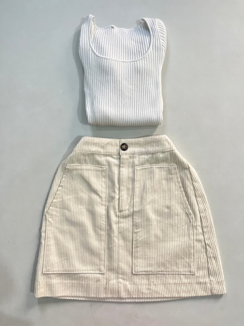 H&M Corduroy Skirt-Waist 26