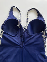 Load image into Gallery viewer, SPACE BLUE FLORAL SWIMWEAR - BUST 40 TO 44
