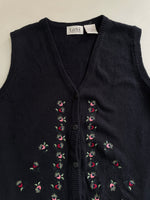 Load image into Gallery viewer, Tabi Vintage Embroidered Sweater Vest-Bust 40
