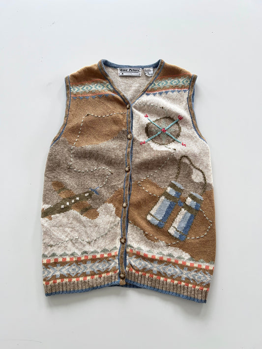 Gina Peters Embroidered Vest Sweater-Bust 42