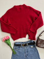 Load image into Gallery viewer, Cherry Red Super Soft Sweater-Bust 36 to 40
