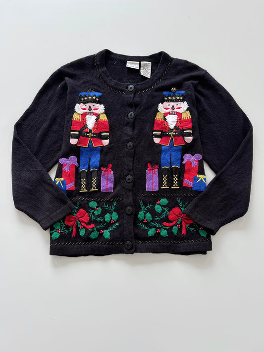 Bobbie Brooks Embroidered Christmas Cardigan Sweater-Bust 42