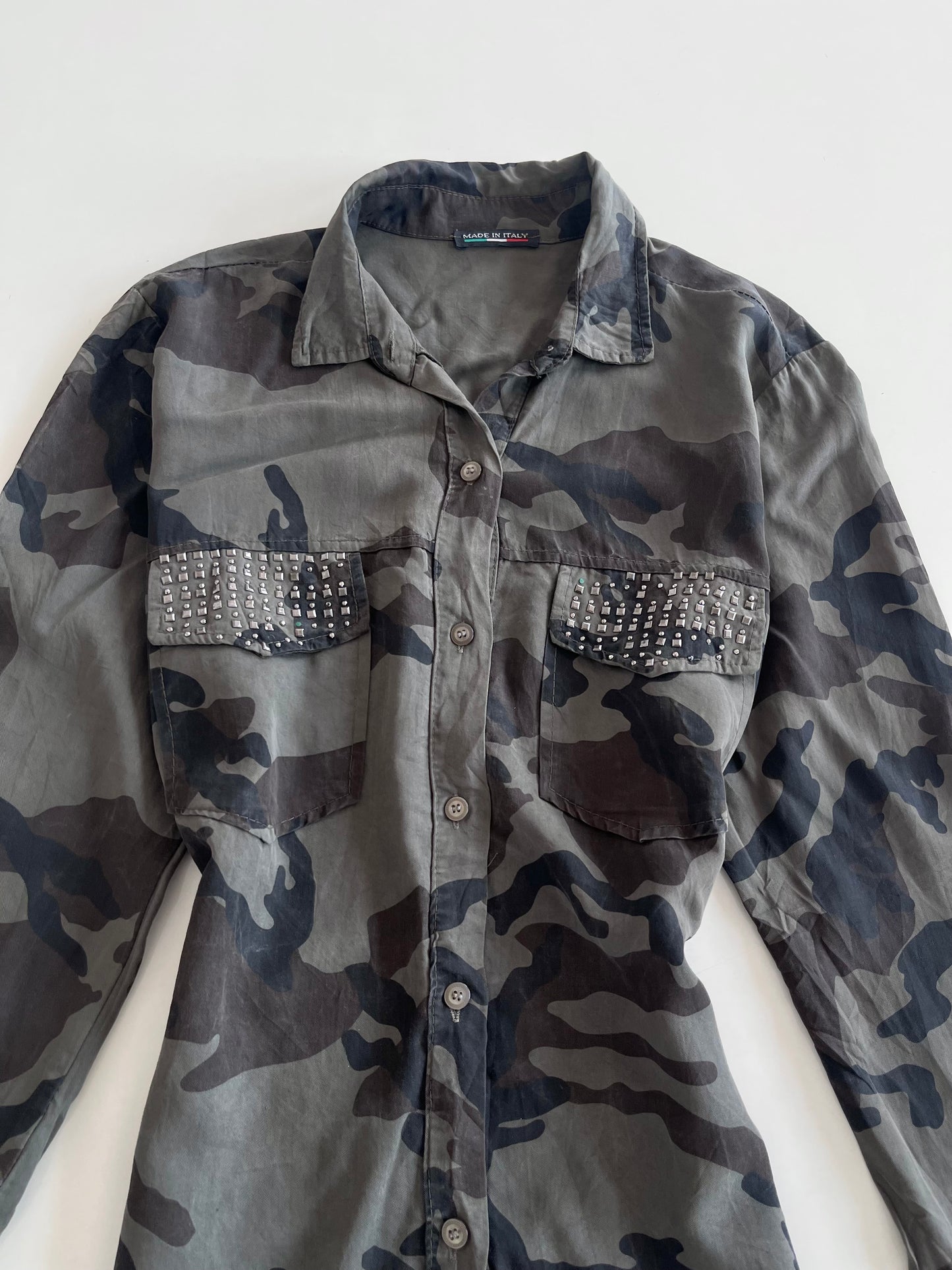 Camouflage Cotton Shirt-Bust 42