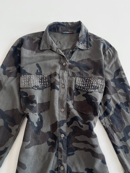 Camouflage Cotton Shirt-Bust 42