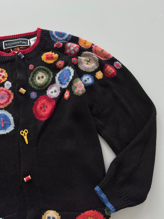 RARE Christine Foley Embroidered Sweater-Bust 36