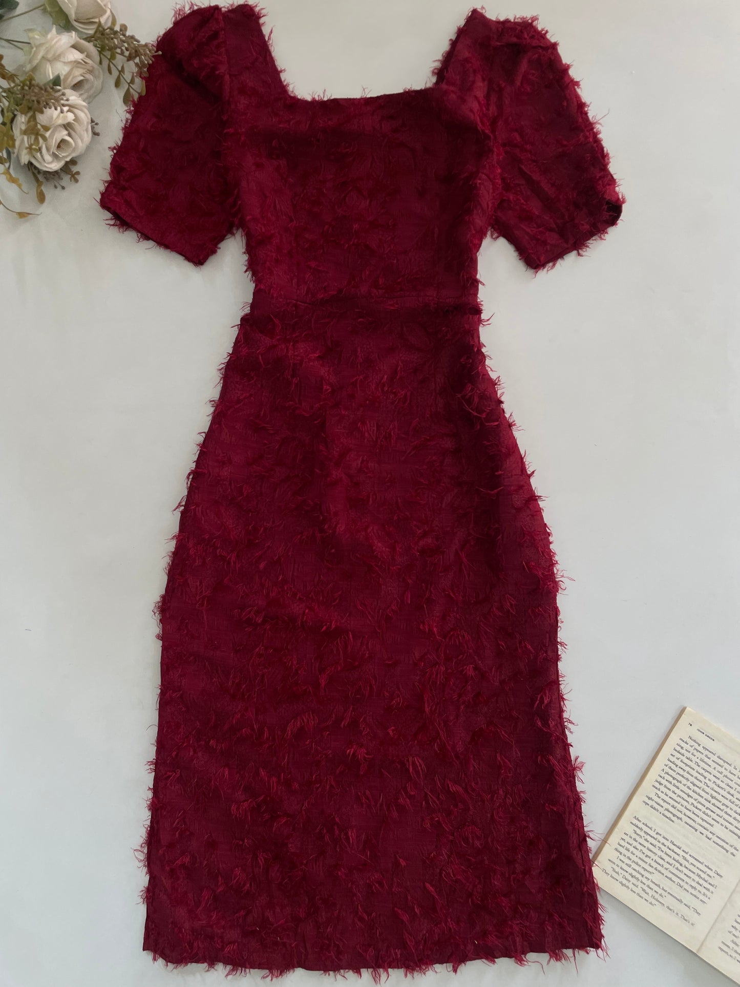 Wine Dress-Bust 30