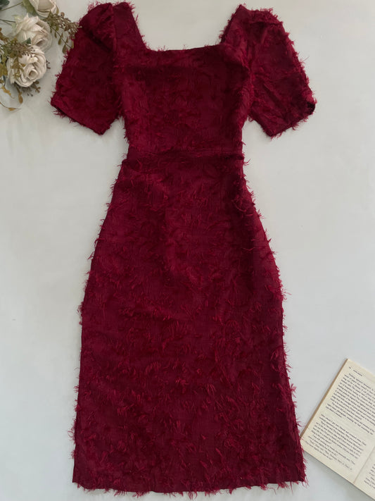 Wine Dress-Bust 30