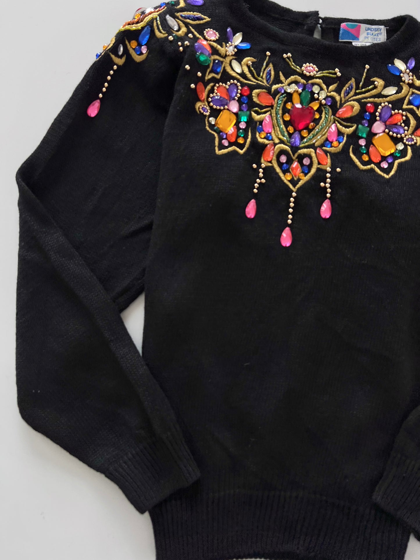Lindsey Blake Embroidered Sweater-Bust 40