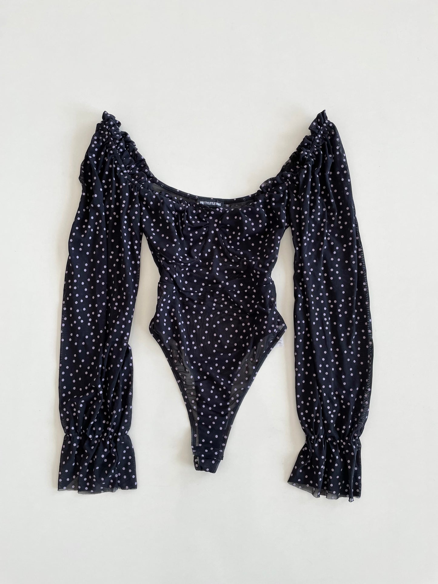 Prettylittlething Sheer Bodysuit-Bust 32 to 34