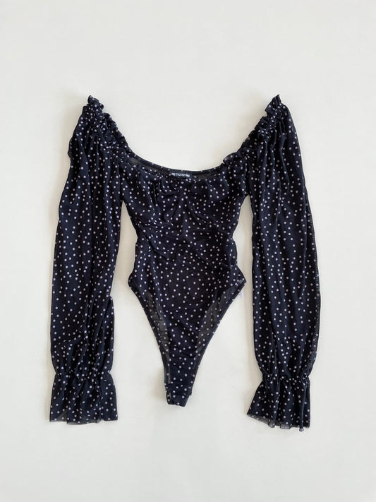 Prettylittlething Sheer Bodysuit-Bust 32 to 34