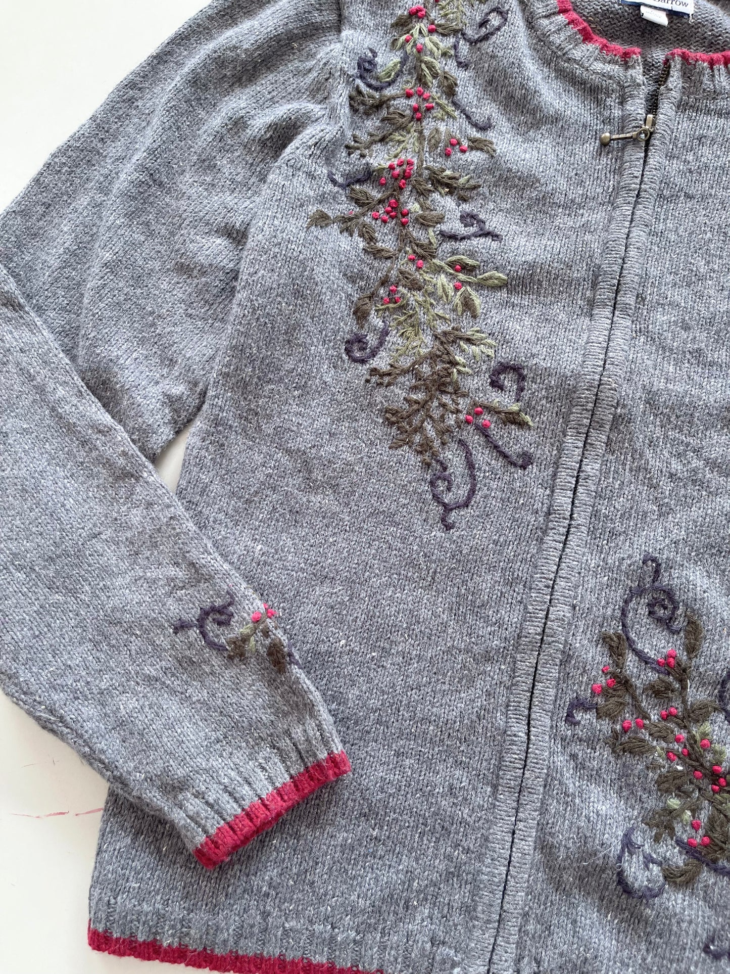 Croft&Barrow Embroidered Sweater-Bust 46