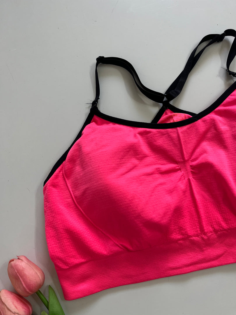 HOT PINK SPORTS BRA - BUST 34 TO 38