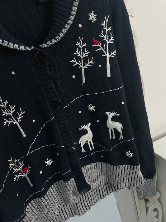 Crystal Kobe Embroidered Sweater-Bust 40