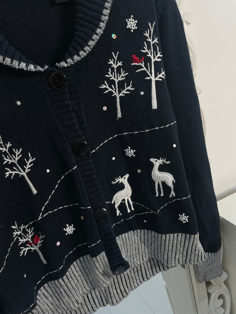 Crystal Kobe Embroidered Sweater-Bust 40