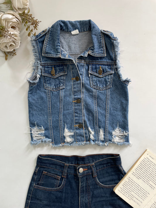 Denim Vest-Bust 30