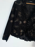 Load image into Gallery viewer, Trazos Corduroy Embroidered Vintage Blazer-Bust 38