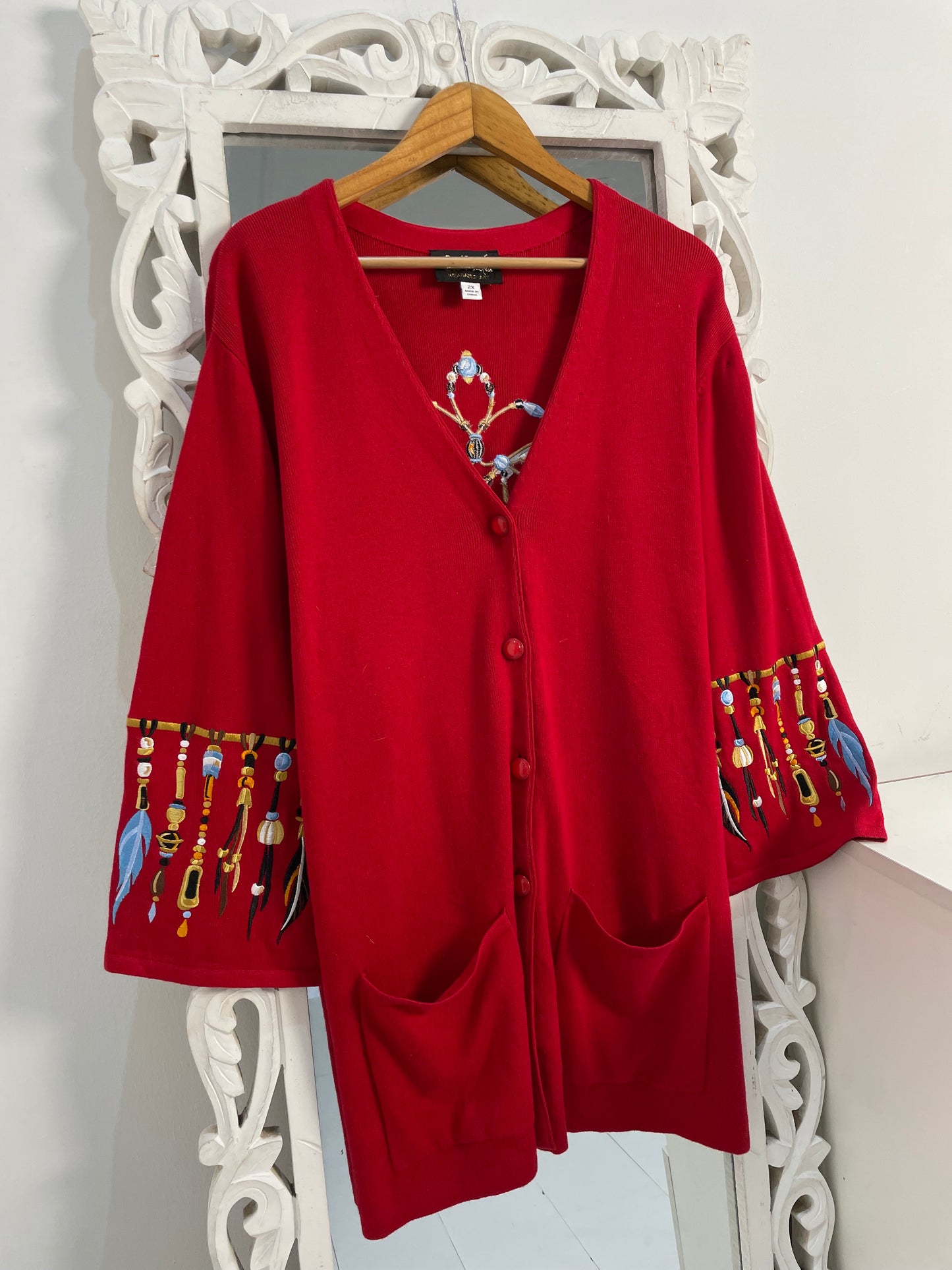 Embroidered Sweater-Bust 52