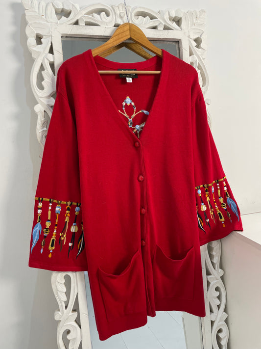 Embroidered Sweater-Bust 52