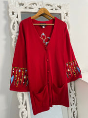 Embroidered Sweater-Bust 52