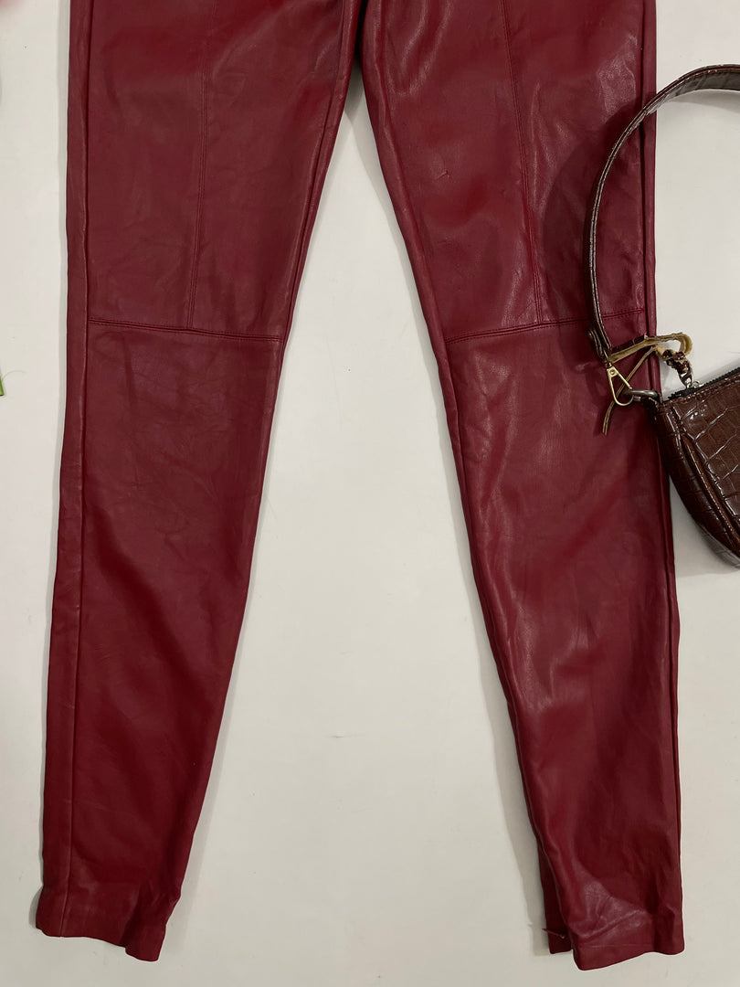 Zara Faux Leather Pants - Waist 26