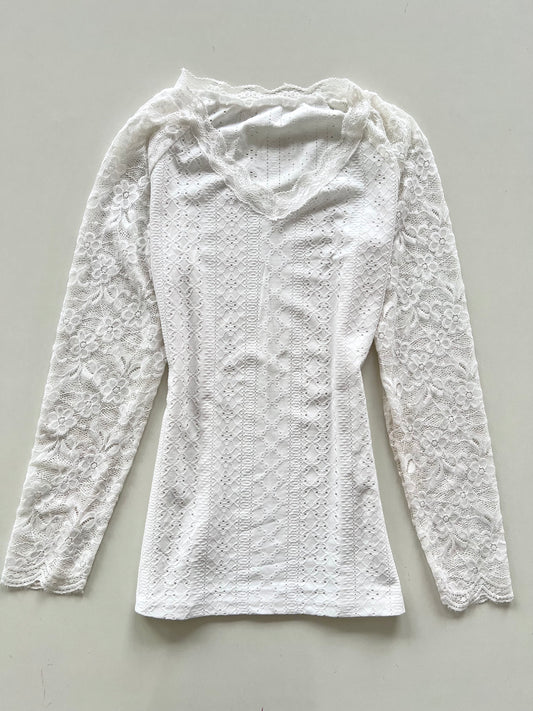 Lace White Top-Bust 40 to 42