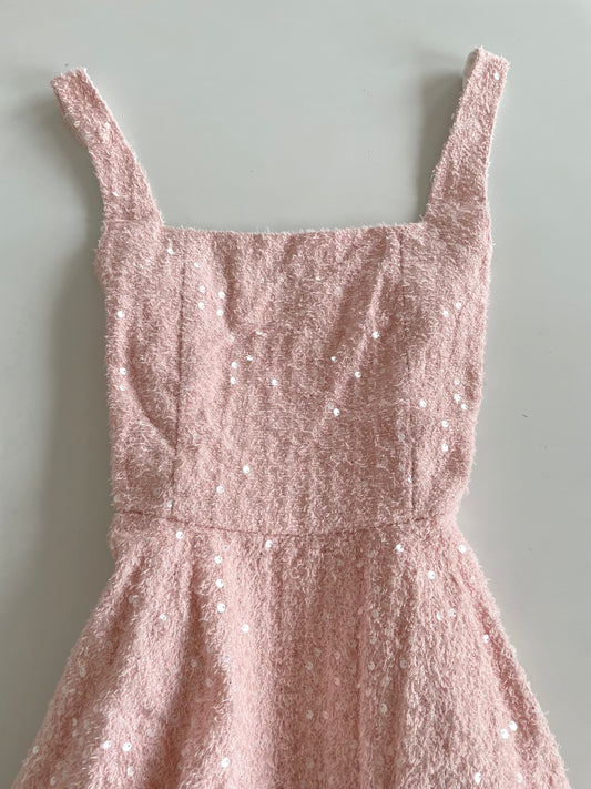 Square Neck Sequin Dress-Bust 32