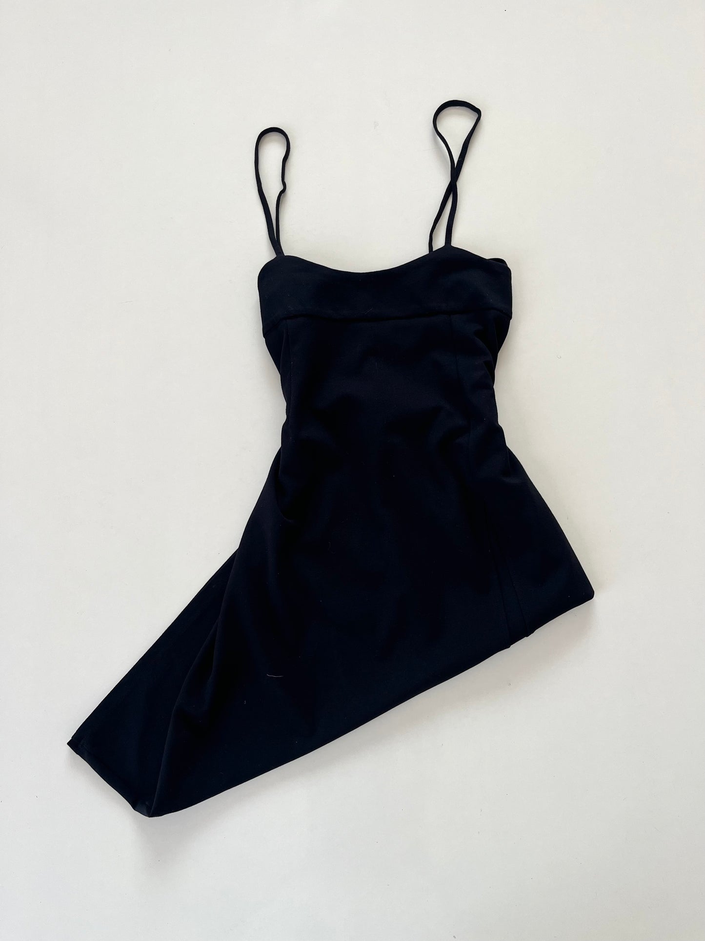 Black Dungaree Dress-Waist 32