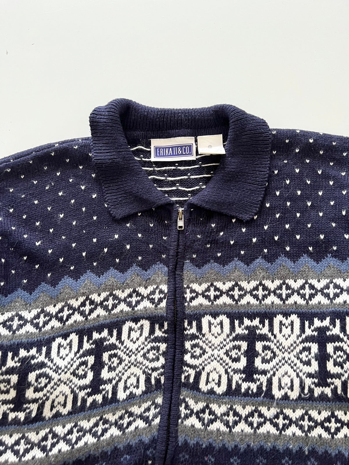 Erika Christmas Zip Up Sweater-Bust 48