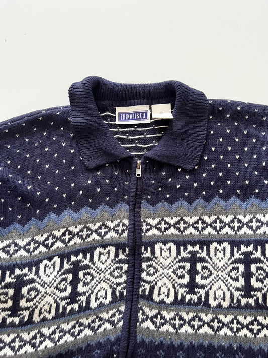 Erika Christmas Zip Up Sweater-Bust 48