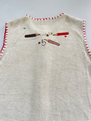 Christopher & Banks Embroidered Sweater Vest-Bust 38