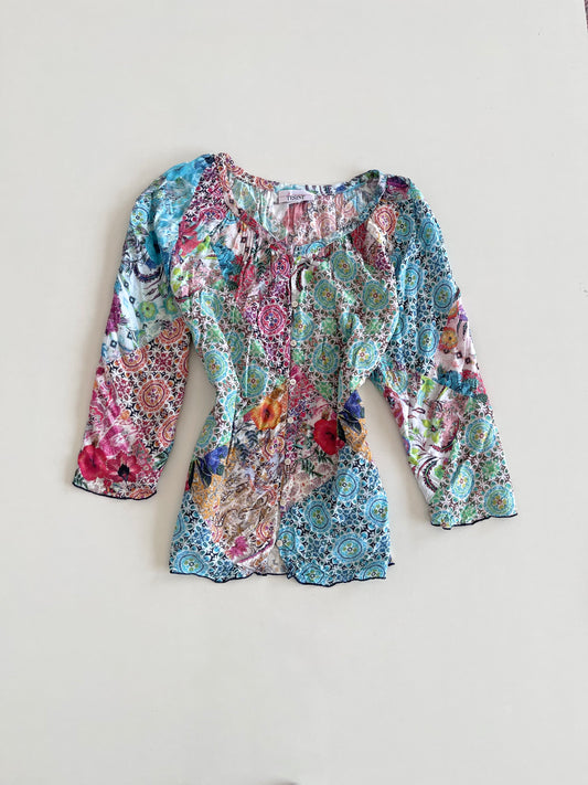 Tesini Sheer Vintage Top-Bust 52