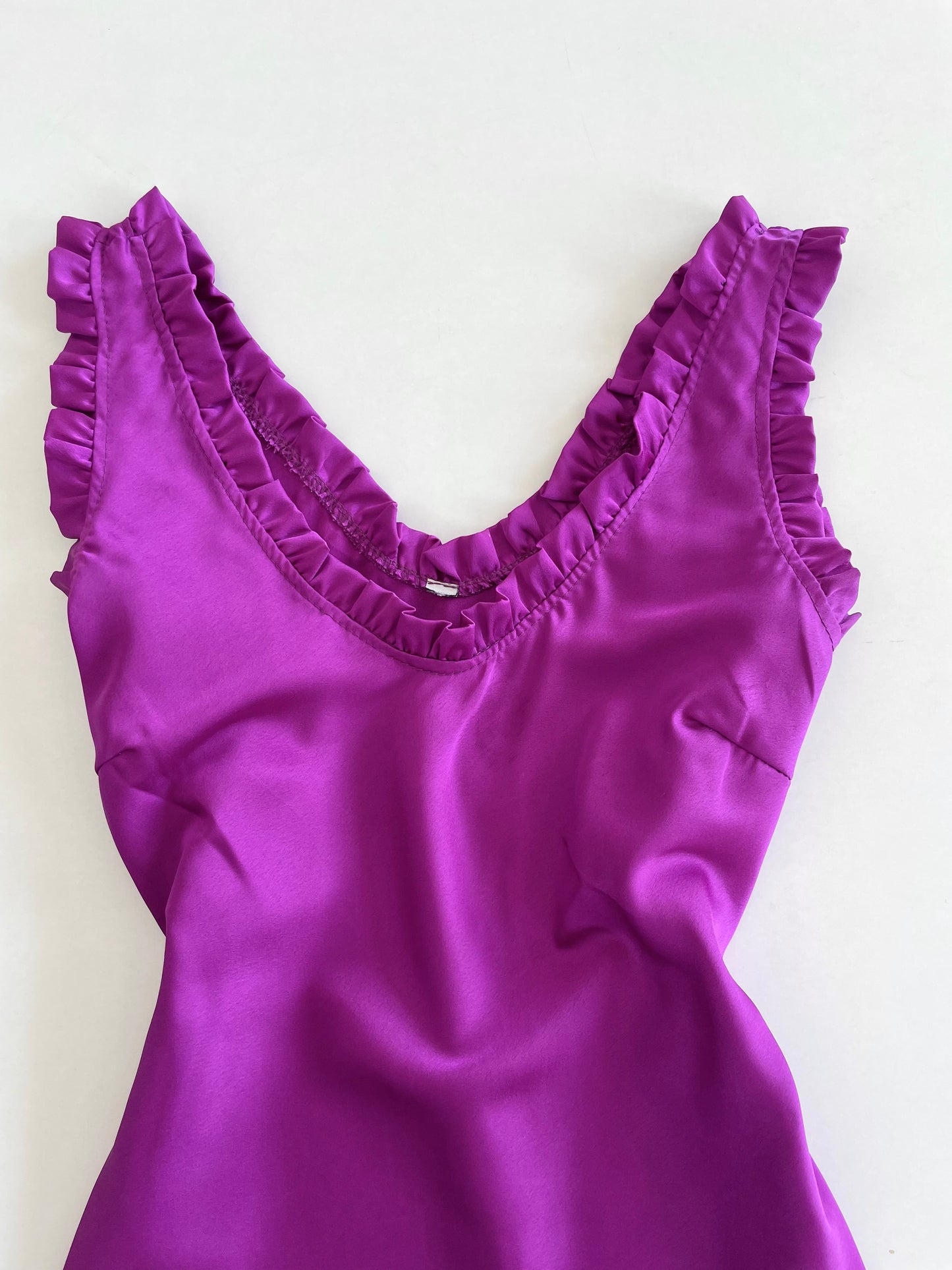 Satin Ruffle Top-Bust 36
