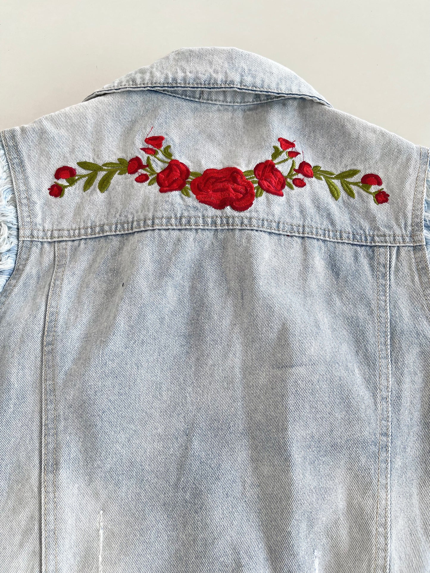 Embroidered Denim Jacket-Bust 38