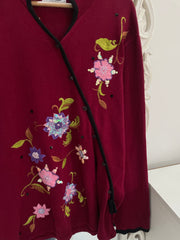 Storybook Embroidered Sweater-Bust 50