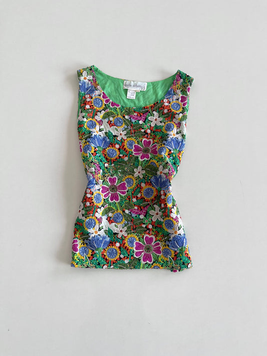 Mila Schon 100% Cotton Hand Embroidered Top-Bust 36