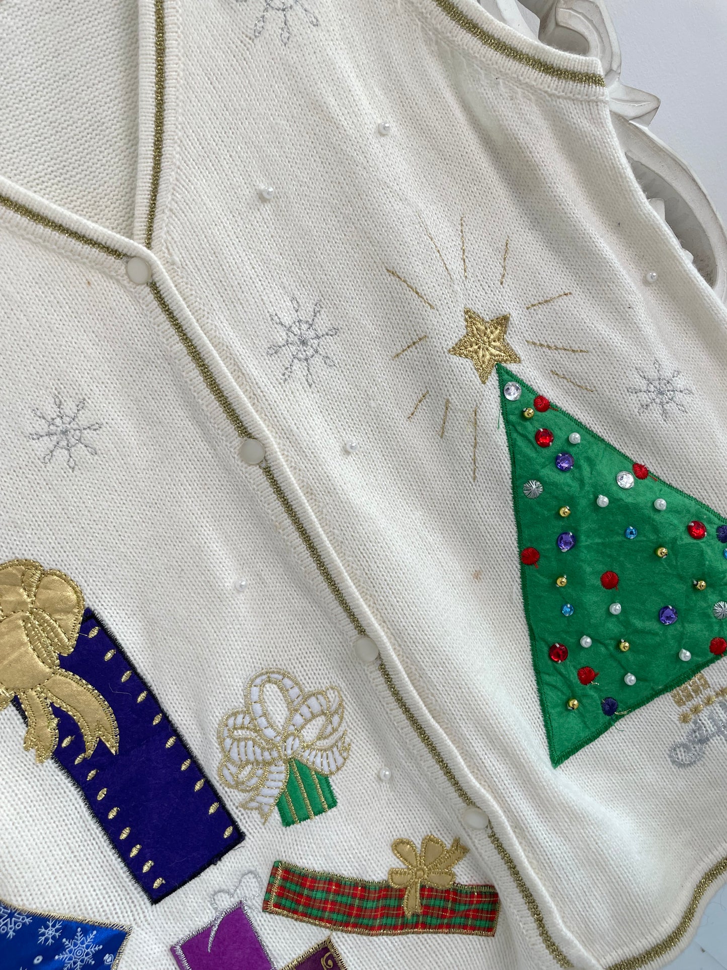 Christmas Sweater Vest-Bust 40