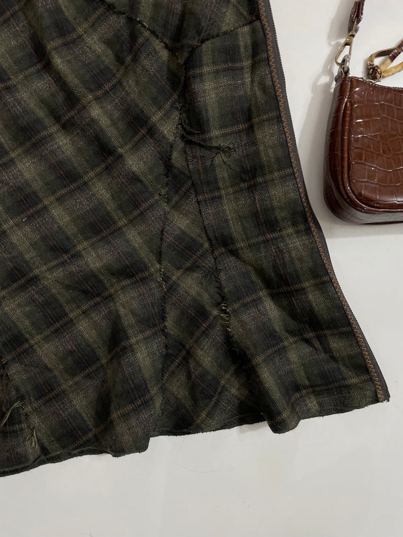 Bcbg Maxazria Plaid Skirt - Waist 28