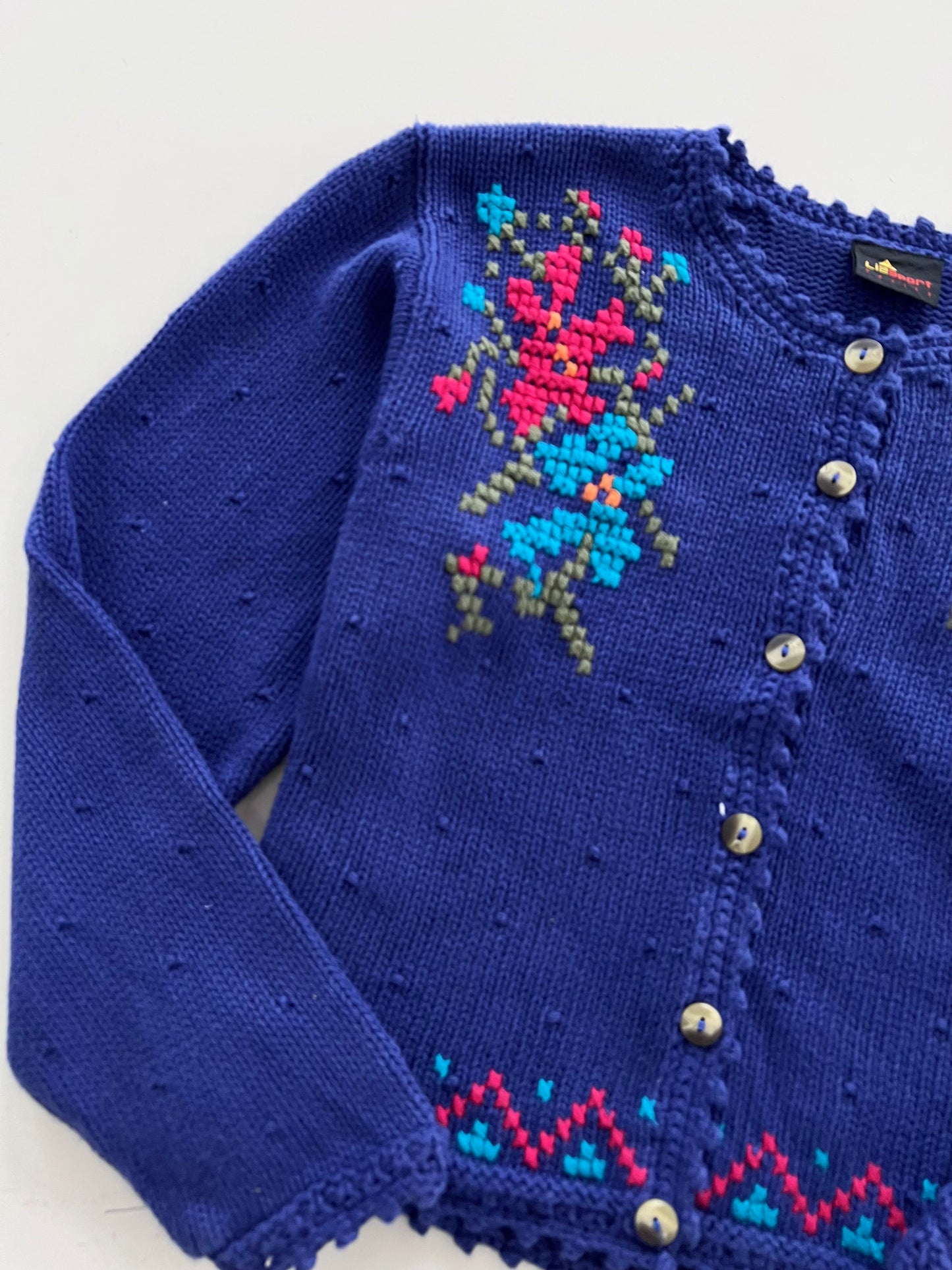 LizSport Embroidered Sweater-Bust 40
